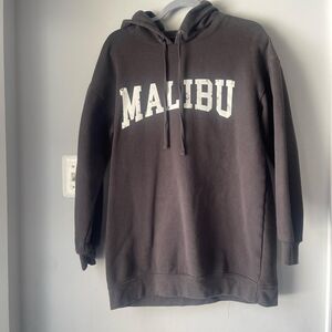 Wild Fable Charcoal Hoodie with Malibu Print